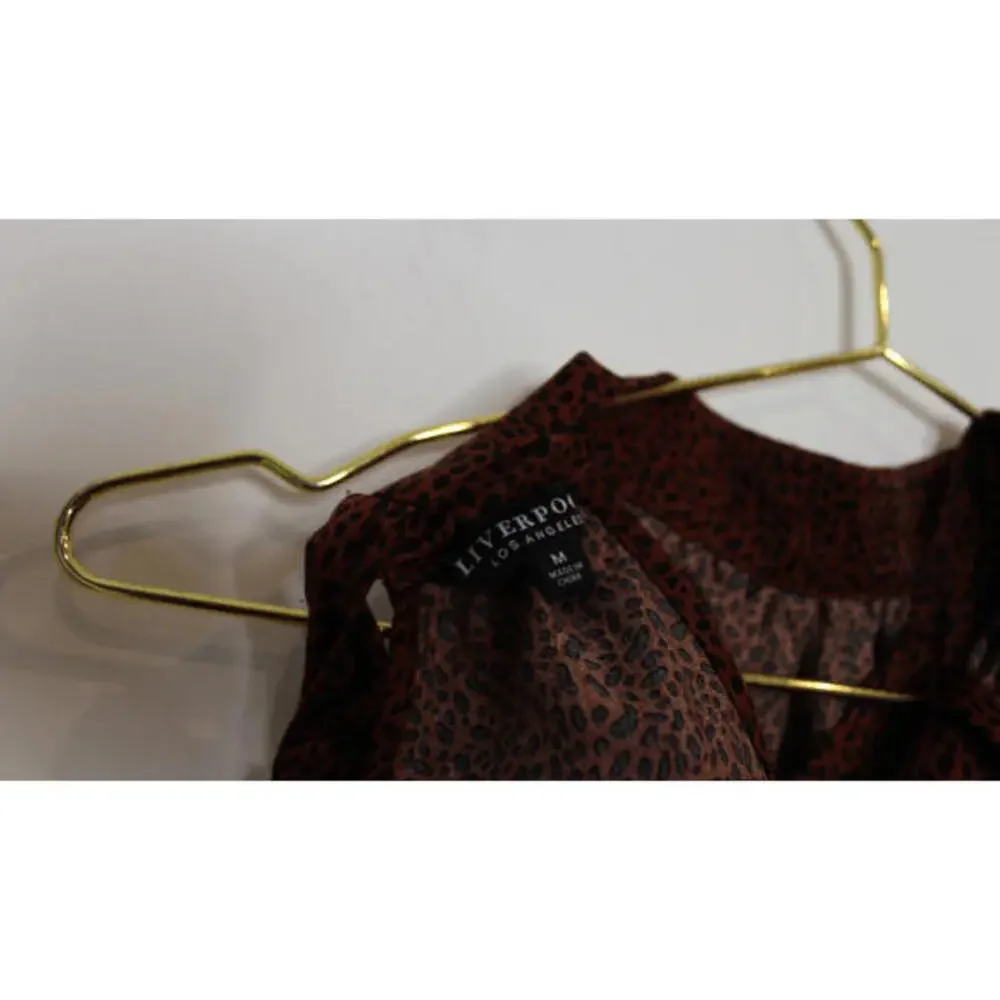 Liverpool LA Spotted High Neck Tie Bow Sleeveless Satin Blouse - Medium - Picture 2 of 3